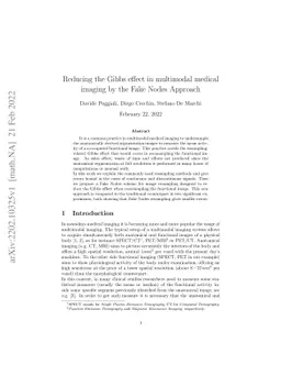 Reducing the Gibbs effect in multimodal medical imaging by the Fake
  Nodes Approach