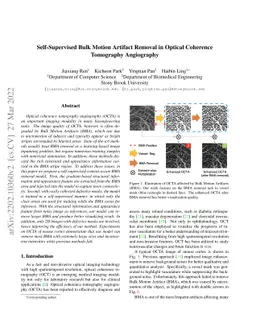 Self-Supervised Bulk Motion Artifact Removal in Optical Coherence
  Tomography Angiography