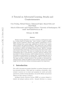 A Tutorial on Adversarial Learning Attacks and Countermeasures