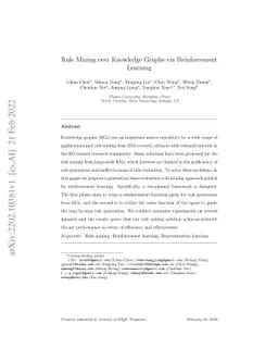 Rule Mining over Knowledge Graphs via Reinforcement Learning