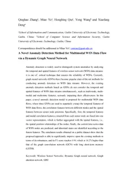A Novel Anomaly Detection Method for Multimodal WSN Data Flow via a
  Dynamic Graph Neural Network