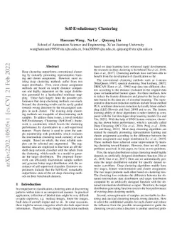 Self-Evolutionary Clustering
