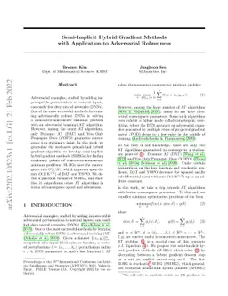 Semi-Implicit Hybrid Gradient Methods with Application to Adversarial
  Robustness
