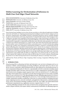 Online Learning for Orchestration of Inference in Multi-User
  End-Edge-Cloud Networks