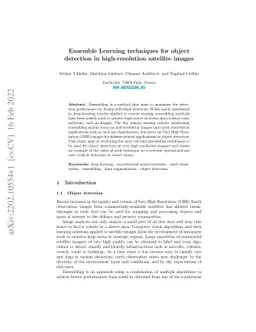 Ensemble Learning techniques for object detection in high-resolution
  satellite images