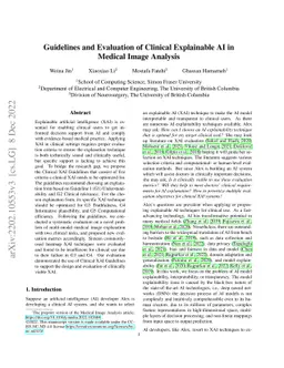 Guidelines and Evaluation of Clinical Explainable AI in Medical Image
  Analysis