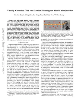 Visually Grounded Task and Motion Planning for Mobile Manipulation