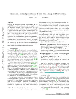 Transition Matrix Representation of Trees with Transposed Convolutions