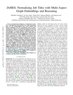 JAMES: Normalizing Job Titles with Multi-Aspect Graph Embeddings and
  Reasoning