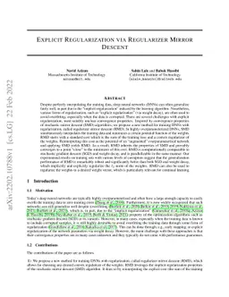 Explicit Regularization via Regularizer Mirror Descent