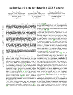 Authenticated time for detecting GNSS attacks
