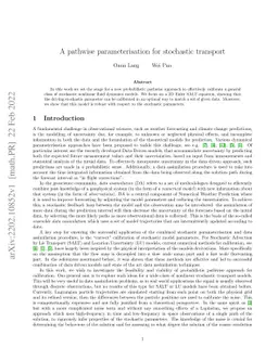 A pathwise parameterisation for stochastic transport