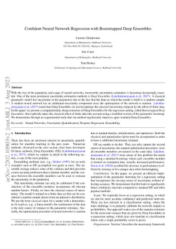 Confident Neural Network Regression with Bootstrapped Deep Ensembles