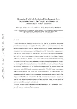Remaining Useful Life Prediction Using Temporal Deep Degradation Network
  for Complex Machinery with Attention-based Feature Extraction
