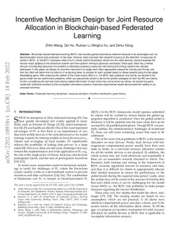 Incentive Mechanism Design for Joint Resource Allocation in
  Blockchain-based Federated Learning