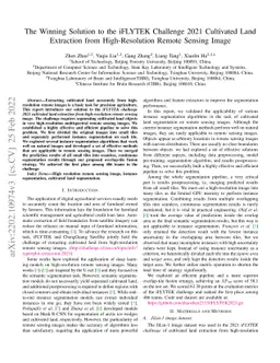 The Winning Solution to the iFLYTEK Challenge 2021 Cultivated Land
  Extraction from High-Resolution Remote Sensing Image