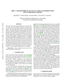 DRVC: A Framework of Any-to-Any Voice Conversion with Self-Supervised
  Learning