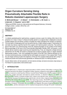 Organ Shape Sensing using Pneumatically Attachable Flexible Rails in
  Robotic-Assisted Laparoscopic Surgery