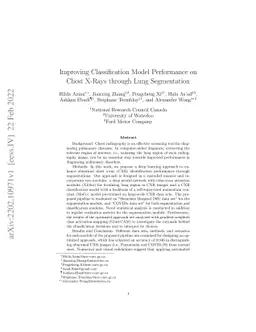 Improving Classification Model Performance on Chest X-Rays through Lung
  Segmentation