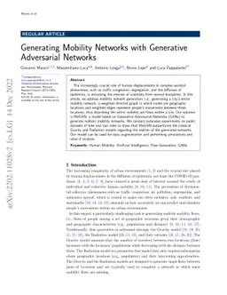 Generating Synthetic Mobility Networks with Generative Adversarial
  Networks