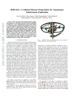 RMF-Owl: A Collision-Tolerant Flying Robot for Autonomous Subterranean
  Exploration