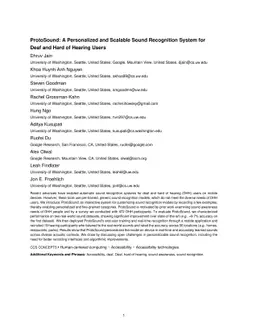 ProtoSound: A Personalized and Scalable Sound Recognition System for
  Deaf and Hard-of-Hearing Users