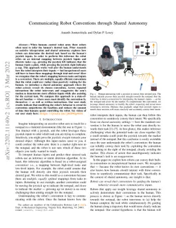 Communicating Robot Conventions through Shared Autonomy