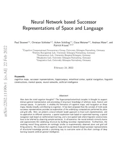 Neural Network based Successor Representations of Space and Language