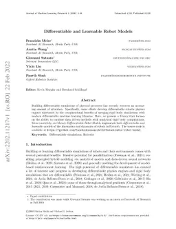 Differentiable and Learnable Robot Models