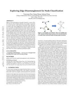 Exploring Edge Disentanglement for Node Classification