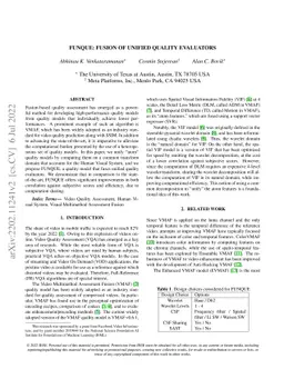 FUNQUE: Fusion of Unified Quality Evaluators