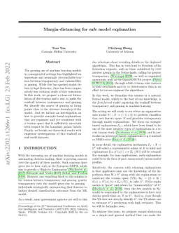 Margin-distancing for safe model explanation