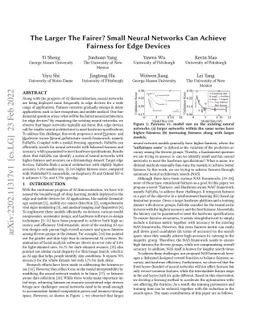 The Larger The Fairer? Small Neural Networks Can Achieve Fairness for
  Edge Devices