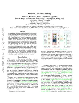 Absolute Zero-Shot Learning