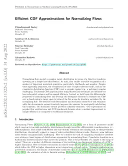 Efficient CDF Approximations for Normalizing Flows