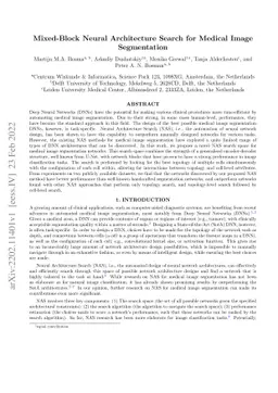 Mixed-Block Neural Architecture Search for Medical Image Segmentation