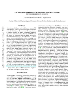 A Novel Self-Supervised Cross-Modal Image Retrieval Method In Remote
  Sensing