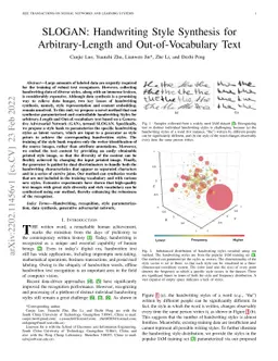 SLOGAN: Handwriting Style Synthesis for Arbitrary-Length and
  Out-of-Vocabulary Text