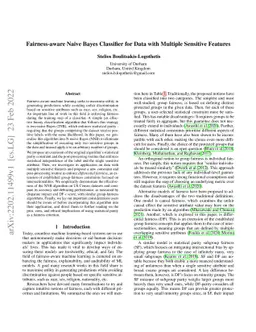 Fairness-Aware Naive Bayes Classifier for Data with Multiple Sensitive
  Features