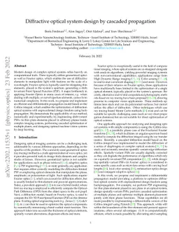 Diffractive optical system design by cascaded propagation