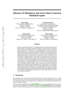 Inference of Affordances and Active Motor Control in Simulated Agents