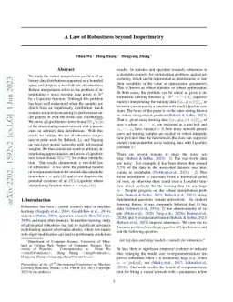 A Law of Robustness beyond Isoperimetry