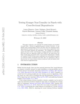Testing Granger Non-Causality in Panels with Cross-Sectional
  Dependencies