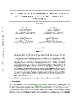 LUCE: A Blockchain-based data sharing platform for monitoring data
  license accountability and compliance