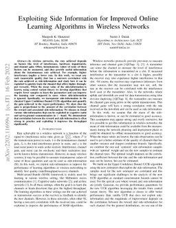 Exploiting Side Information for Improved Online Learning Algorithms in
  Wireless Networks