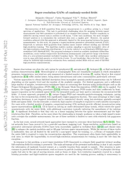 Super-resolution GANs of randomly-seeded fields