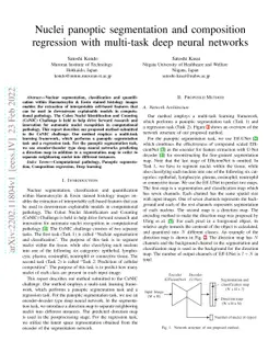 Nuclei panoptic segmentation and composition regression with multi-task
  deep neural networks