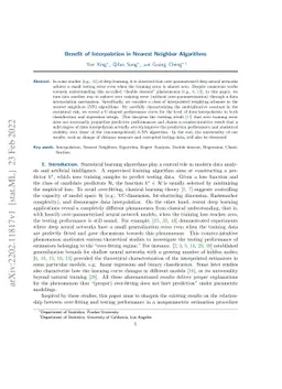 Benefit of Interpolation in Nearest Neighbor Algorithms