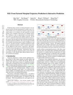 M2I: From Factored Marginal Trajectory Prediction to Interactive
  Prediction