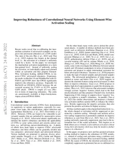 Improving Robustness of Convolutional Neural Networks Using Element-Wise
  Activation Scaling